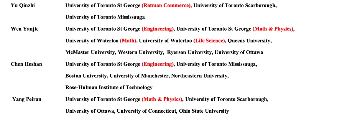 2021 university offer list — page 1